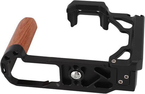 قفص الكاميرا المعدنية المقبض الخشبي ، ZFC anodized andi slip سهلة التثبيت قفص كاميرا فيديو مع الكاميرا مع قفص الكاميرا الخشبية لـ ZFC (أسود) in Saudi Arabia