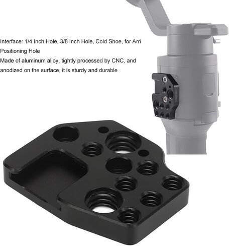 Quick Release Plate, with 1/4 Inch Hole 3/8 Inch Hole Cold Shoe Aluminum Alloy Portable Quick Release Plate for DJI Ronin S SC RS2 RS3 RSC2 Stabilizer in Saudi Arabia