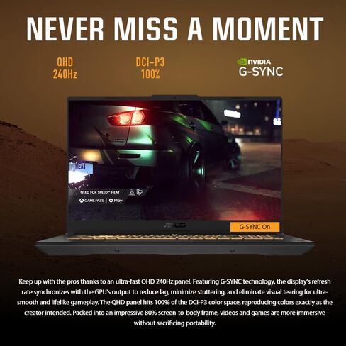 ASUS TUF F17 Gaming Laptop, NVIDIA RTX 4070, Intel i7-13620H(Up to 4.9GHz), 17.3 WQHD 2K 240Hz Display, 64 GB DDR5, 8 TB SSD, Windows 11 Pro, Office Pro Lifetime, FX707VI-NS74 in Saudi Arabia