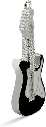 CHUYI Funny and Novelty Metal Guitar Shape 64GB USB 2.0 Flash Drive Jump Drive Waterproof Pen Drive Memory Stick Data Storage Thumb Drive U Disk Gift (Black and White) in Kuwait