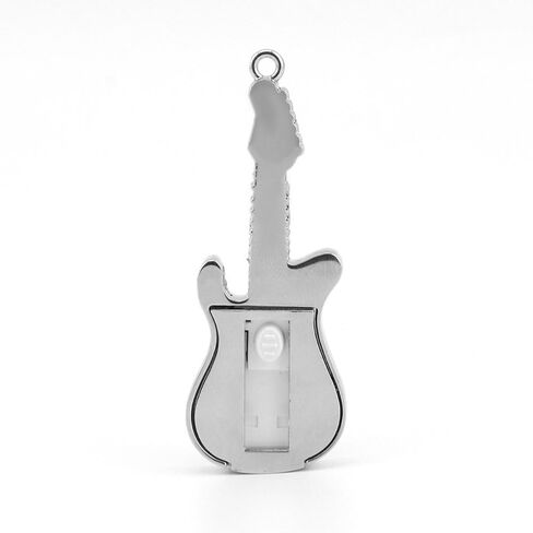 CHUYI Funny and Novelty Metal Guitar Shape 64GB USB 2.0 Flash Drive Jump Drive Waterproof Pen Drive Memory Stick Data Storage Thumb Drive U Disk Gift (Black and White) in Kuwait
