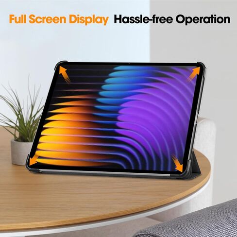 حافظة zZjoOoj لهاتف Xiaomi Redmi Pad مقاس 10.61 بوصة، رفيعة للغاية وخفيفة الوزن، منبه تلقائي/نوم، أسود in Kuwait