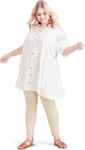 Avenue Women's Plus Size Tunic Samara Tiered in Saudi Arabia