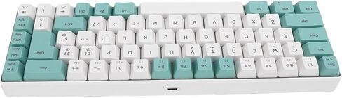 60 Percent Keyboard, RGB Backlit Wired Gaming Keyboard with 25 Anti Ghosting Keys, 12 Multimedia Keys, Comfortable Typing, Compact Ergonomic Keyboard for Gaming, Business (Gray White Color in Saudi Arabia