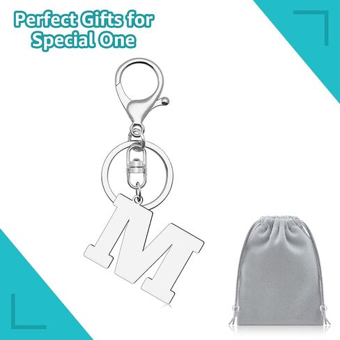 Alphabet Initial Letter A-Z Keychain Single Letter Key Chain Letter Key Chains Women Men for Car Keys (Letter E) in Kuwait