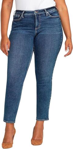 Women's Plus Size Infinite Fit Mid Rise Straight Leg Jeans in Saudi Arabia