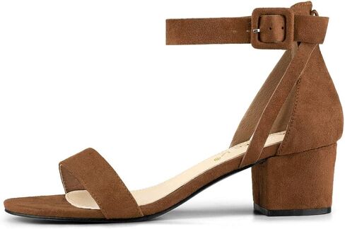 Allegra K Women's Ankle Strap Block Low Heel Sandal in Saudi Arabia