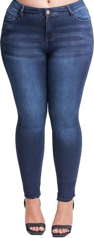 YMI Women's Plus Size HyperDenim Super Stretchy Skinny Jeans in Saudi Arabia