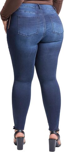 YMI Women's Plus Size HyperDenim Super Stretchy Skinny Jeans in Saudi Arabia
