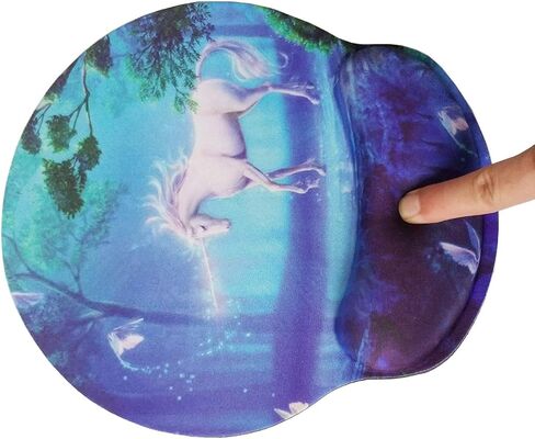 دعم معصم وسادة الفأر المريح ، وسادات الماوس جل مع القاعدة المطاطية القاعدة الرغوية Mousepad ، وسادة راحة معصم الماوس لجهاز الكمبيوتر المحمول كمبيوتر العمل في مكتب العمل (حيد القرن لطيف) in Kuwait