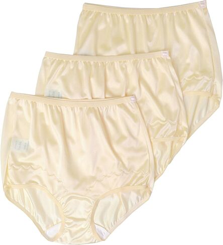 Dixie Belle 719 Scallop Trim High Waist Full Coverage Panty (3 Pack) (7, Blue) in Saudi Arabia