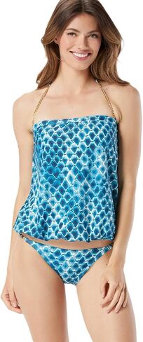 Vince Camuto Women's Standard Chain Halter Blouson Tankini in Saudi Arabia