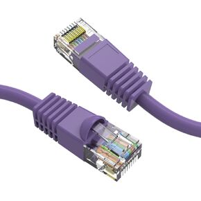 Single Pack Cat5e Ethernet Cable Purple (12 Feet) High Speed Cat5e Patch Cable for Internet Connection - Cat5e Cable Perfect for Office & Home - Superior Network Connectivity and Performance