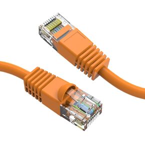 Pack of 10 Cat5e Ethernet Cable Orange (2 Feet) High Speed Cat5e Patch Cable for Internet Connection - Cat5e Cable Perfect for Office & Home - Superior Network Connectivity and Performance