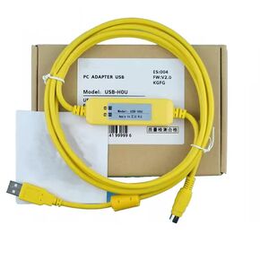 USB-H0U for Computer USB Port Communication PLC Programming Cable Download Data Cable Cable Economy Yellow 3 Meters