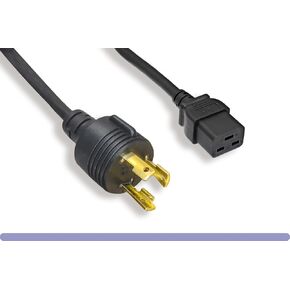 ريتيف - قفل الخدمة الثقيلة 12 AWG AC Cord NEMA L6-20P إلى C19 (أسود (6 قدم) 1.8 متر)