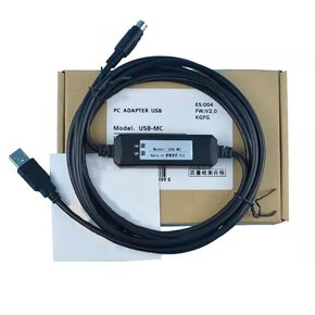 USB-MC لكابل البرمجة PLC MC80 MC100 MC200 اتصال تنزيل كابل الاقتصاد الأسود العادي (3M)