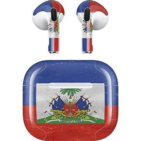 Skinit Decal Audio Skin Compatible with Apple AirPods (3rd Gen, 2021) - Skinit Originally Designed Haiti Flag Distressed Design