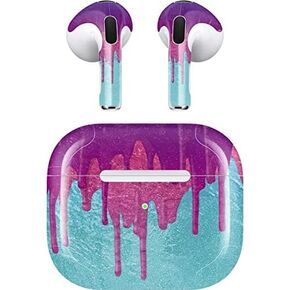Skinit Decal Audio Skin Compatible with Apple AirPods (3rd Gen, 2021) - Skinit Originally Designed Paint Splatter Purple Design