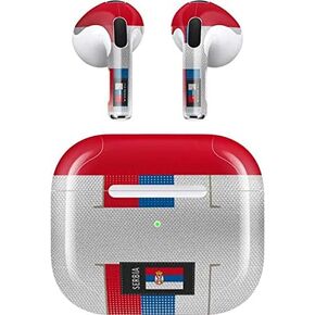 Skinit Skinit Audio Audio Skin متوافق مع Apple Airpods (الجنرال الثالث ، 2021) - Skinit في الأصل تصميم Sirbia Soccer Flag Flag