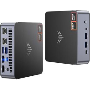 KAMRUI Mini Gaming PC Dual LAN, AMD Ryzen 7 8745HS (up to 4.9 GHz), 32GB DDR5 5600 MHz 1TB M.2 NVMe PCIe 4.0x4 SSD, Mini Desktop Computer with USB 4, DP, 2 HDMI 2.1, Supports Quad 4K Display
