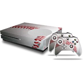 Decal Vinyl Skin Wrap Compatible with Xbox One S Console and Controllers - Baseball