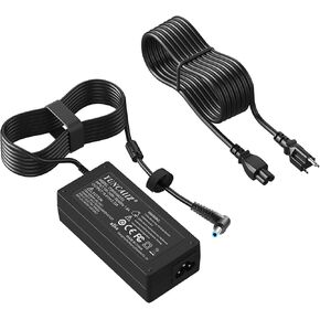 65W HP Laptop Charger with Smart Blue Tip (4.5x3.0mm) - Replacement AC Adapter for EliteBook 840 G8, ProBook 450 G8, Pavilion x360, Chromebook 11 & More