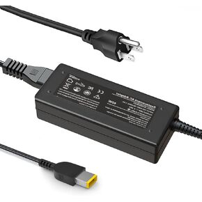 65W USB Tip AC Adapter Laptop Charger for Lenovo ideapad G50-45 G51-35 G50-70 G50-80 U530 300-17ISK 700-15ISK G40-80 Thinkpad 11e Yoga 11e Chromebook E570 E555 E550 T540P T440 T440P Power Supply Cord