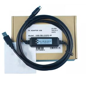 USB-FBS-232P0-9F Applicable Communication Data PLC Programming Cable Download Cable Cable Economy Model Black 3 Meter