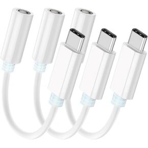 Seulliya USB C to 3.5mm Headphone Jack Adapter for iPhone 15/16 Pro/Max, Hi-Res Audio DAC Dongle, 3.5mm Aux Cord Converter for Samsung Galaxy, iPad, Car, USB-C Devices 2Pack