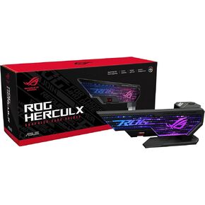 حامل بطاقة رسومات ROG HERCULX-شريحة دعم GPU قابلة للتعديل خالية من الأدوات ، مستوى الروح ، سبيكة الزنك الصلبة ، 72-128 مم ، توافق واسع النطاق ، مزامنة الهالة
