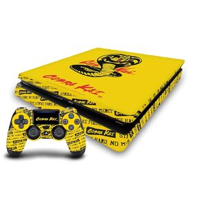 Head Case Designs Officially Licensed Cobra Kai Classic Logo Iconic Vinyl Sticker Gaming Skin Decal Cover Compatible With Sony PlayStation 4 PS4 Slim Console and DualShock 4 Controller