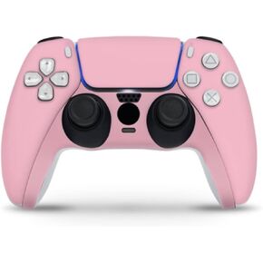 ZOOMHITSKINS Compatible with PS5 Controller Skin, Vinyl for Durable & Fit, Solid Dark Pink Cute Plain One Color, Easy to Use, Bubble-Free, Precisely Cut