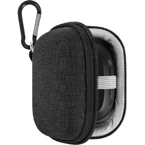 Geekria Shield Earbuds Case Compatible with Skullcandy EcoBuds, Dime 2, Dime 3, Smokin' Buds True Wireless Earbud, Replacement Hard Shell Travel Carrying Bag with Carabiner Clip (Grey)