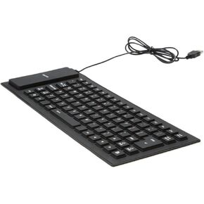 Waterproof Silicone Keyboard Foldable Flexible USB Dustproof DirtProof Full Size