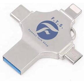 FTS Photo Stick USB Flash Drive 128GB Memory Stick USB 3.0 High Speed Thumb Drives Portable Mini Storage Device External Storage Compatible with Smartphone/Laptop/PC/Android
