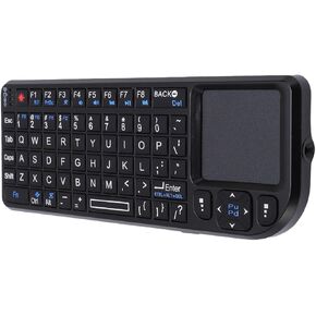 لوحة مفاتيح Yoidesu Bluetooth Mini مع لوحة اللمس ، لوحة المفاتيح اللاسلكية 2.4 جيجا هرتز ، من أجل Android Smart TV Linux HTPC ، محمول مع لوحة اللمس