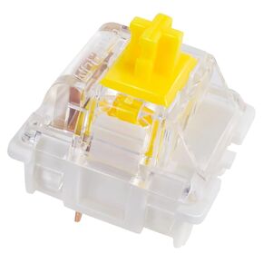 Gateron G Pro 3.0 Yellow Mechanical Switches –32 Pack,Pre-Lubed 3-Pin/5-Pin RGB Linear Switches (50g) - for Gaming & Typing