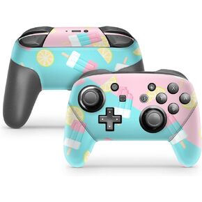 ZOOMHITSKINS Switch Pro Controller Skin, Compatible for Switch Controller Skin, Ice Cream Summer Popsicle Lollipop Summer, 3M Vinyl Cover, Durable & Fit, Easy to Install, Made in The USA