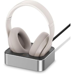 محطة شحن سماعات الرأس لـ Beats Studio Pro-حامل شاحن سماعات الرأس المغناطيسي مع موصل USB-C ، متوافق مع Sony WH-1000XM5 و WH-1000XM6 (Silver)