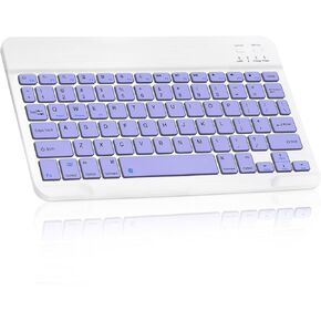 Ultra-Slim Bluetooth Rechargeable Keyboard for LG G Pad X 8.0 and All Bluetooth Enabled iPads, iPhones, Android Tablets, Smartphones, Windows pc - Teal