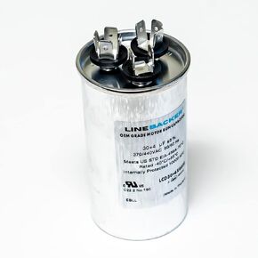 Supco Capacitor Round Dual Run 30 + 4 uf 370/440 Volts for HVAC Motors Compressors LCD30+4X440R Linebacker