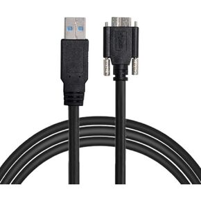 Chenyang 15ft 5m USB 3.0 A Type Cable Male to Micro USB 3.0 B Male with Mount Panel Screws for Camera Disk