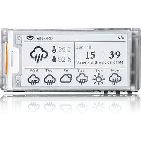 Heltec Meshtastic LoRa ESP32 SX1262 E-Paper Monitor Development Kit 2.13 Inch E-Ink Display Screen WiFi Bluetooth Black White Price Tag IoT Compatible with Arduino (902-928MHz)