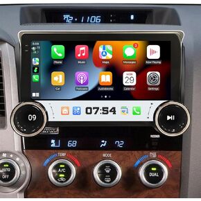 4Core+64G Car Radio Android13 Stereo for Toyota Tundra 2007-2013 Sequoia 2008-2018 10.1" Touch Screen GPS Navi Bluetooth 5.0 Wireless/Wired CarPlay Android Auto Mirror Link SWC 5G Wi-Fi Backup Camera