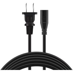 6ft/1.8m UL Listed 2-Prong 8 Type End US AC Power Cord Replacement for Slim Edition Sony Playstation 4 PS4 Playstation 3 PS3 Playstation 2 PS2 Playstation 1 PS1 Play Station