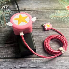 Protective Case for Apple 35W Dual USB-C Charger Adaptor, Cute 3D Charging Protector Cover, Unique Cartoon Design Cable Protector for iPhone/iPad/MacBook Fast Charger (IPCA-01)
