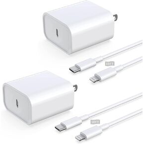 10FT iPhone Fast Charger, [MFi Certified] 2 Pack PD 20W USB C Wall Charger Block with 10FT Extra Long Type C to Lightning Fast Charging Data Sync Cord for iPhone 14 13 12 11 Pro Max XS XR X iPad
