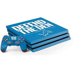 Skinit Decal Gaming Skin Compatible with PS4 Pro Console and Controller Bundle - Officially Licensed NFL Detroit Lions Team Motto Design