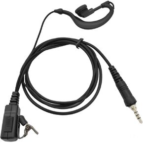 Vx-6r Ptt Headset Radio Earpiece Adapter Ear Piece Mic for Yaesu Vertex Standard Horizon vx-170 ft-3dr ft 70dr vx 6r 7r vx-170 hx400 hx890 hx210 evx-s24 ft4x ft60r ft5dr ft5 ft-65(G Shape)